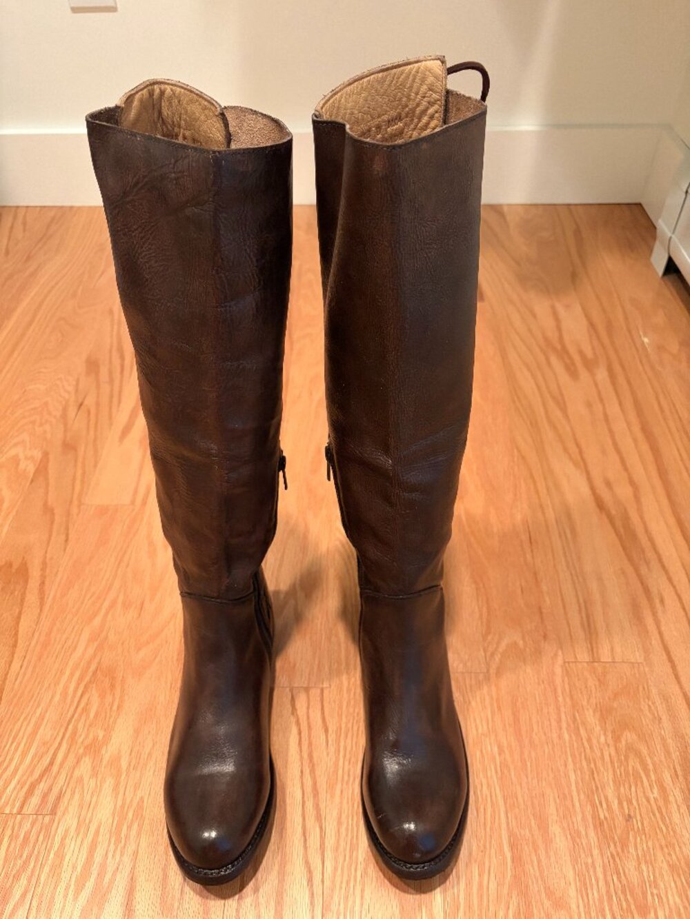 BED|STÜ Manchester knee-high dark brown leather boots size 9 – new with defects